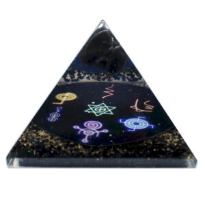 Orgonite Pyramid - Midnight Reiki - 90mm  (Orgn-29)