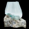 Molten Glass on Whitewash Wood - Medium Bowl  (MGW-13)