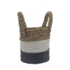 Seagrass Basket Set - Dark Grey / White / Natural  (SBS-02)
