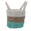 Seagrass Basket Set - Green / Natural / White  (SBS-04)