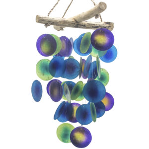 Green & Purple Driftwood Cross Chime (Copi-06)