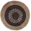 Round Seagrass Black & Tan - Inner Sun - 1m  (SGR-04)