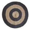 Round Seagrass Black & Tan - Circles - 1m  (SGR-03)