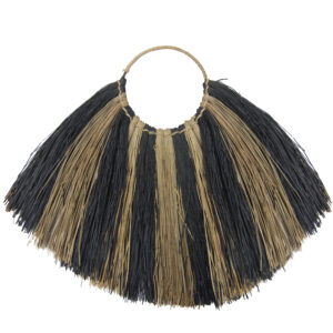Large Seagrass Fan Wall Decor - Zebra (NWA-08)