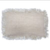 1x Linen Cushion 30x50cm with fringe  (LinC-03)