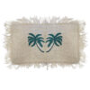 1x Linen Cushion 30x50cm Palm Tree with Fringe  (LinC-06)
