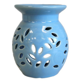 Floral Oil Burner - Blue (OB-196A)