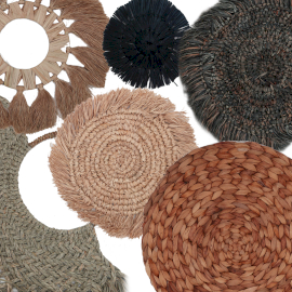 Set of Six Natural Wall Art - Kribo Collection (NWA-01)