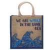 Printed Jute Bag - We are Waves - Natural  (PJB-01C)