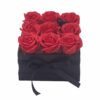 Soap Flower Gift Bouquet - 9 Red Roses - Square  (GSFB-01)