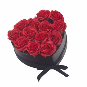 Soap Flower Gift Bouquet - 13 Red Roses - Heart  (GSFB-02)