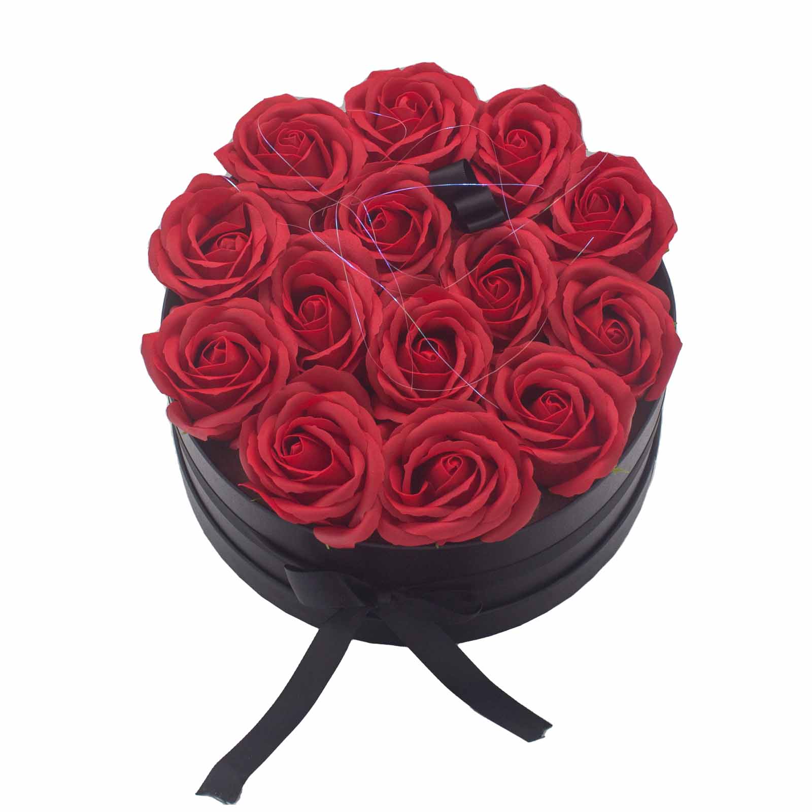 Soap Flower Gift Bouquet - 14 Red Roses - Round  (GSFB-03)