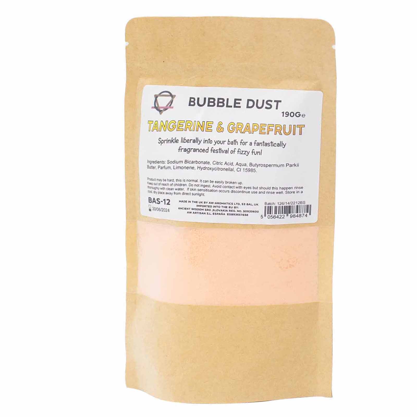 Tangerine & Grapefruit Bath Dust 200g  (BAS-12)
