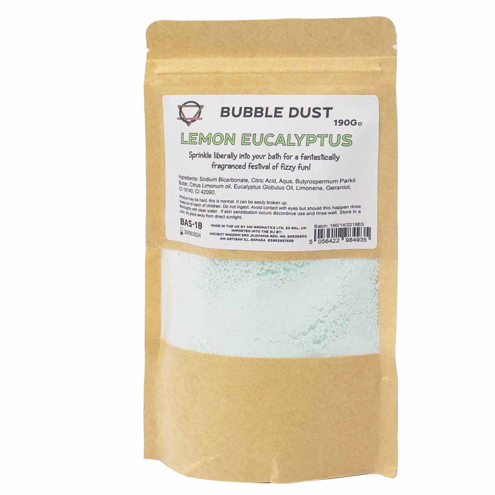Lemon Eucalyptus Bath Dust 200g  (BAS-18)