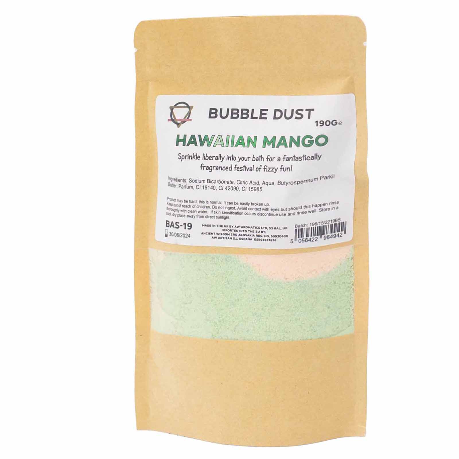 Hawaiian Mango Bath Dust 200g  (BAS-19)