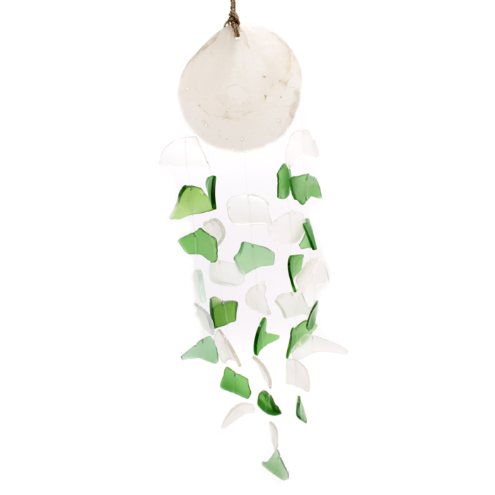 Copis & Glass Drop - Green & White Glass  (GWC-06)