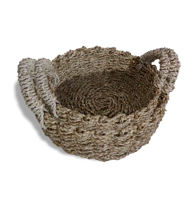 Natural Seagrass Basket - Set of 2  (NBA-01)