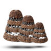 Natural Banana Leaf & Abu-Abu Raffia Lamp Shades - Set of 3  (NLAS-03)