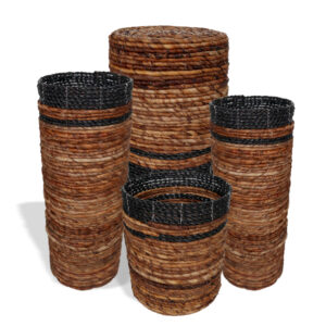 Banana Leaf Set - 2 Vase & 2 Bins  (NVA-02)