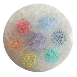 Small Charging Plate 8cm - Chakra Design - colour  (SelCP-04)