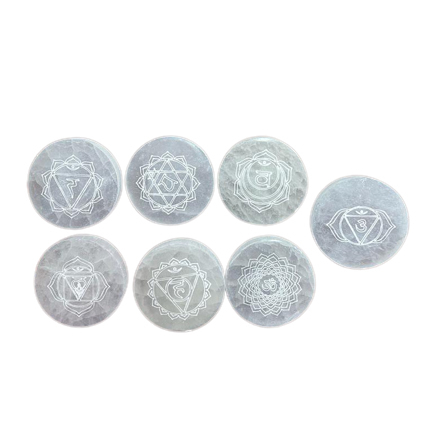 Chakra Set of 7 Charging Plates  (SelCP-12)