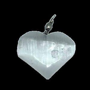 Selenite Heart Pendant  (SelPen-01)