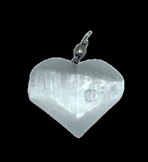 Selenite Heart Pendant (SelPen-01)