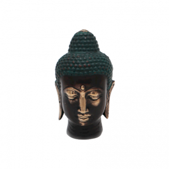 Small Antique Brass Buddha Head  (BFF-27)