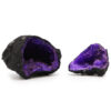 Coloured Calsite Geodes - Black Rock - Purple  (CCGeo-02)
