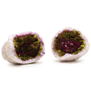 Coloured Calsite Geodes - Natural Rock - Pink & Gold  (CCGeo-05)