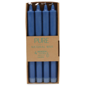 Pure Natural Wax Dinner Candle 25x2.3 - Blue (PureC-08)