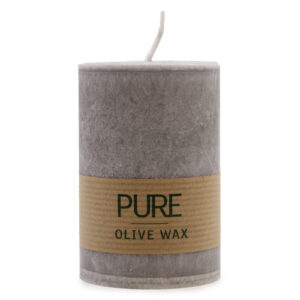 Pure Olive Wax Candle 90x60 - Grey  (OliveC-02)