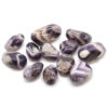 Bag of 12 Medium African Tumble Stones - Amethyst - Chevron  (ATumbleM-12)
