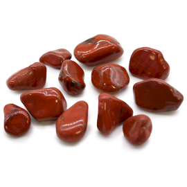 Bag of 12 Medium African Tumble Stones - Jasper - Red (ATumbleM-14)