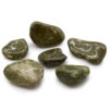 Bag of 6 Large African Tumble Stones - Epidote Snowflake  (ATumbleL-03)