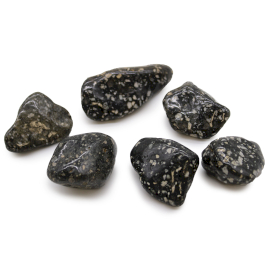 Bag of 6 Large African Tumble Stones - Guinea Fowl Bag of 6 Large (ATumbleL-04)