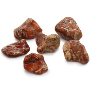 Bag of 6 Large African Tumble Stones - Light Jasper - Brecciated  (ATumbleL-05)