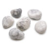 Bag of 6 Large African Tumble Stones - White Howlite - Magnesite  (ATumbleL-07)