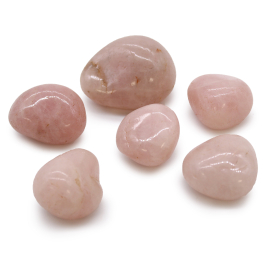 Bag of 6 Large African Tumble Stones - Rose Quartz (ATumbleL-08)