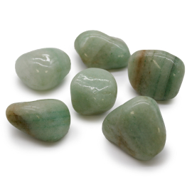 Bag of 6 Large African Tumble Stones - Aventurine (ATumbleL-18)
