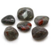 Bag of 6 Large African Tumble Stones - Bloodstone - Sephtonite  (ATumbleL-19)