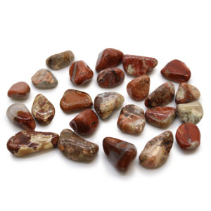 Bag of 24 Small African Tumble Stones - Light Jasper - Brecciated (ATumbleS-05)