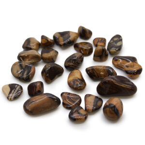 Bag of 24 Small African Tumble Stones - Picture Nguni  (ATumbleS-21)