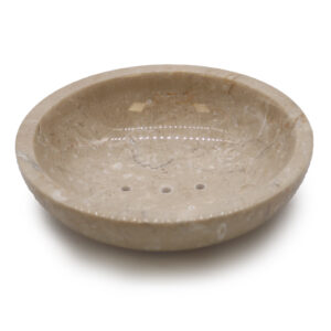 Round Honey Marble Rounded Soap Dish  (SSD-07)