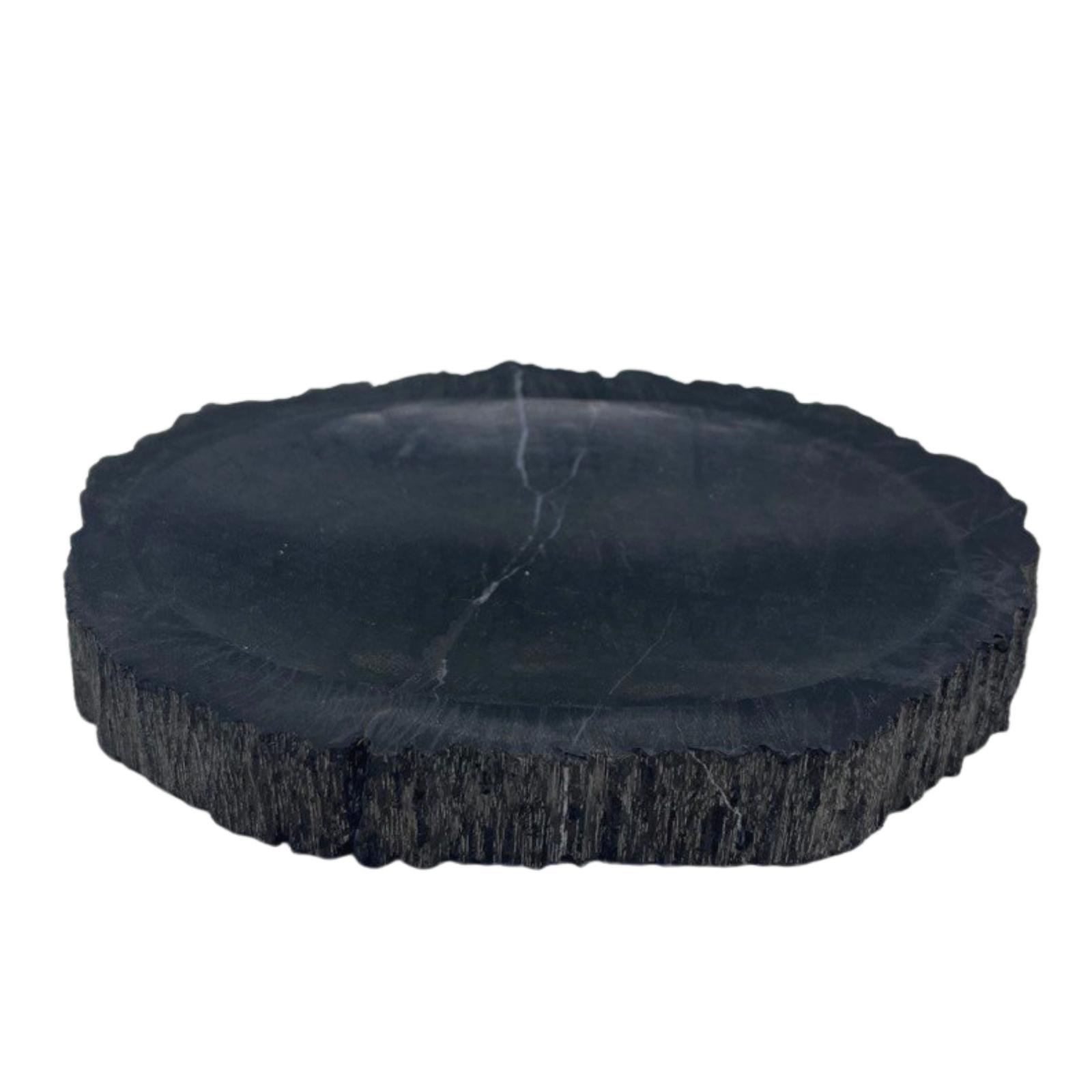 Petrified Wood Black Soap Dish  (SSD-14)