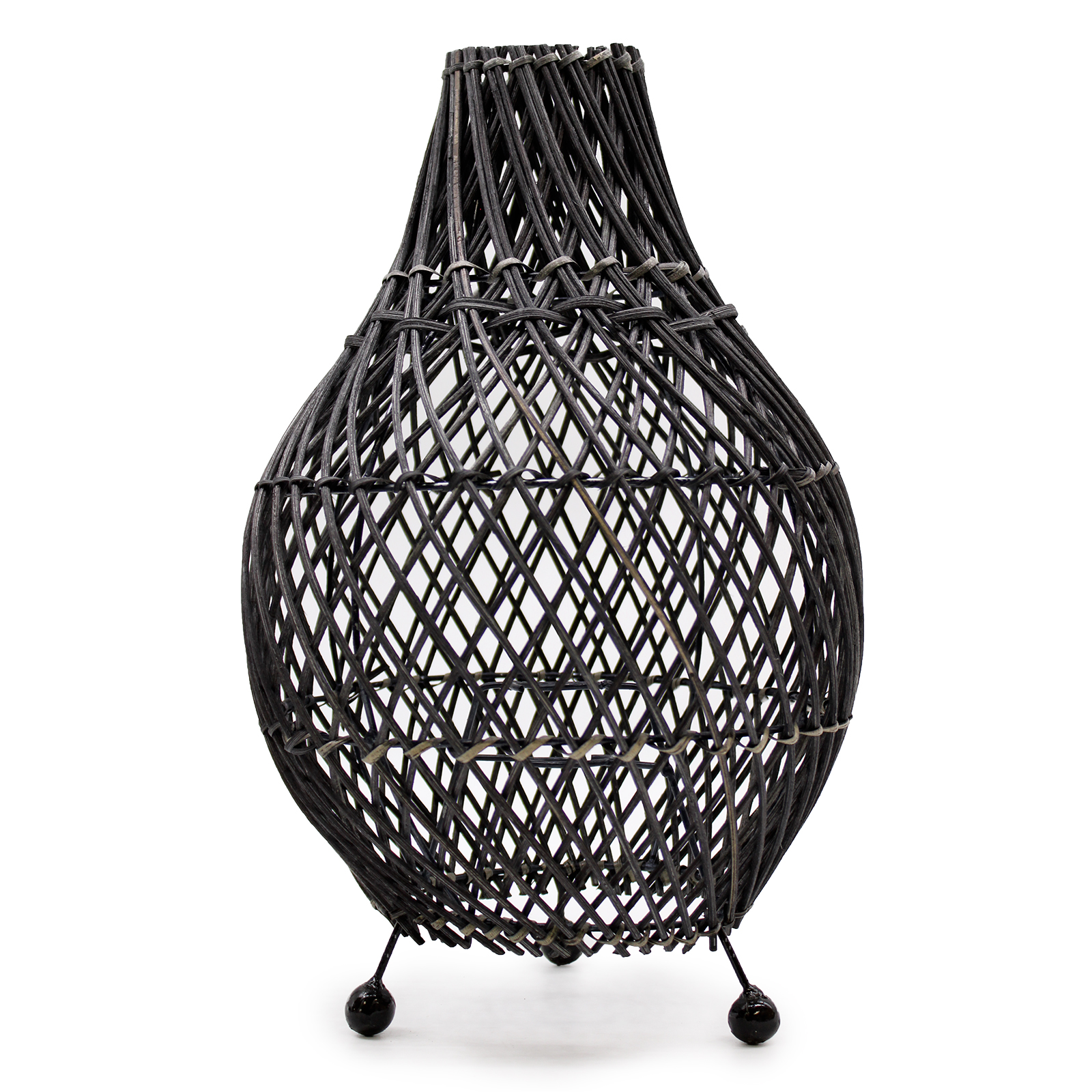 Rattan Table Lamps - Black  (RTL-03)