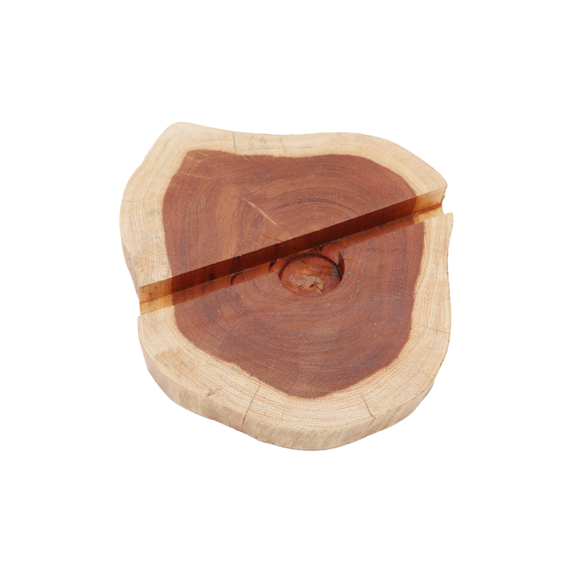 Lrg Gamal Wood Phone Holder - Natural  (NMH-01)