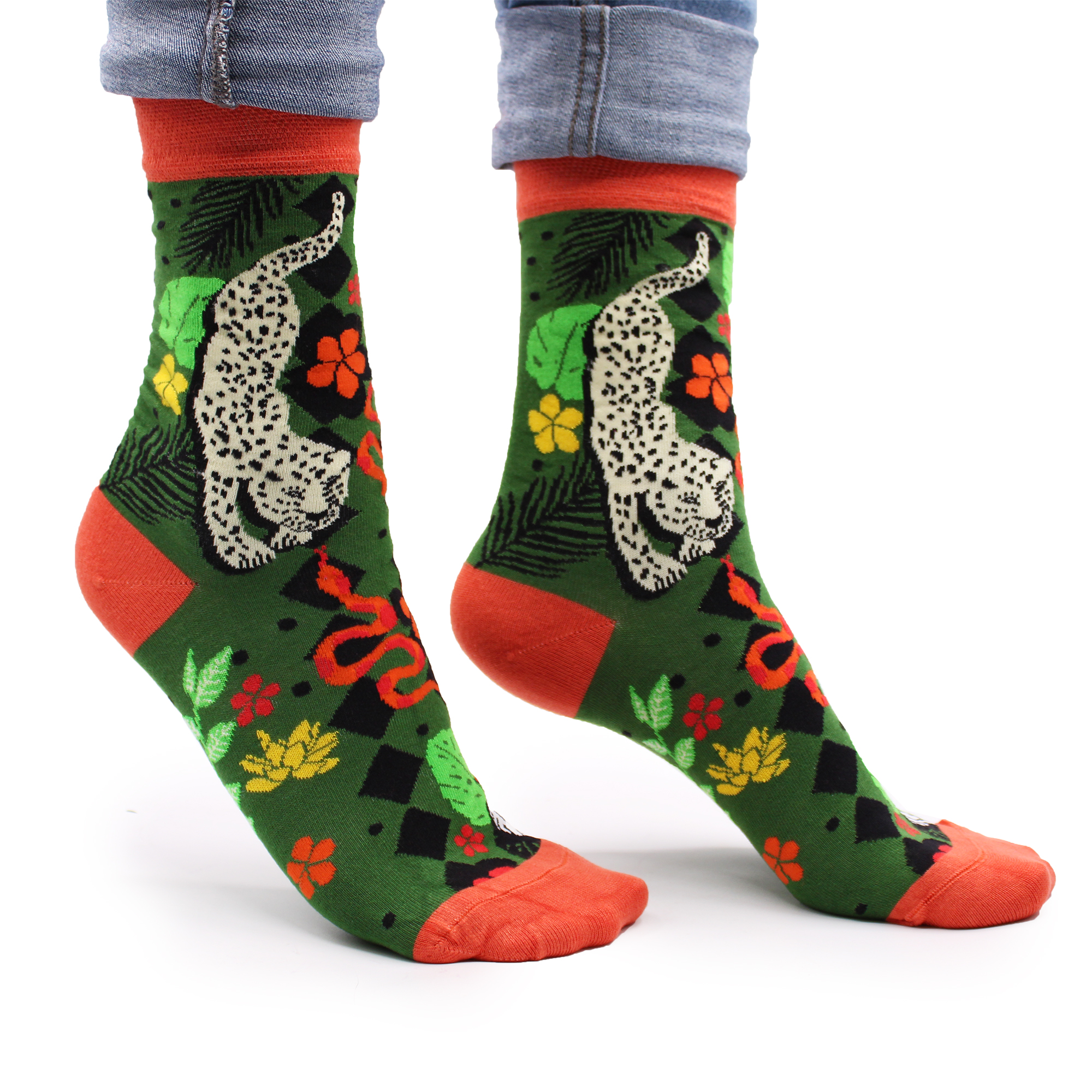 Hop Hare Bamboo Socks (36-40) - Bali Jungle  (BamS-24F)