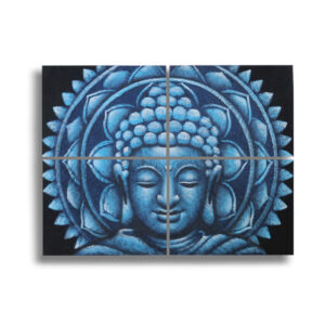 Blue Buddha Mandala Brocade Detail 30x40cm x 4  (BAP-20)