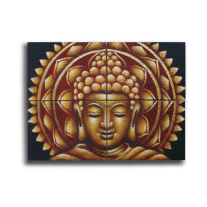 Gold Buddha Mandala Brocade Detail 30x40cm x 4  (BAP-19)